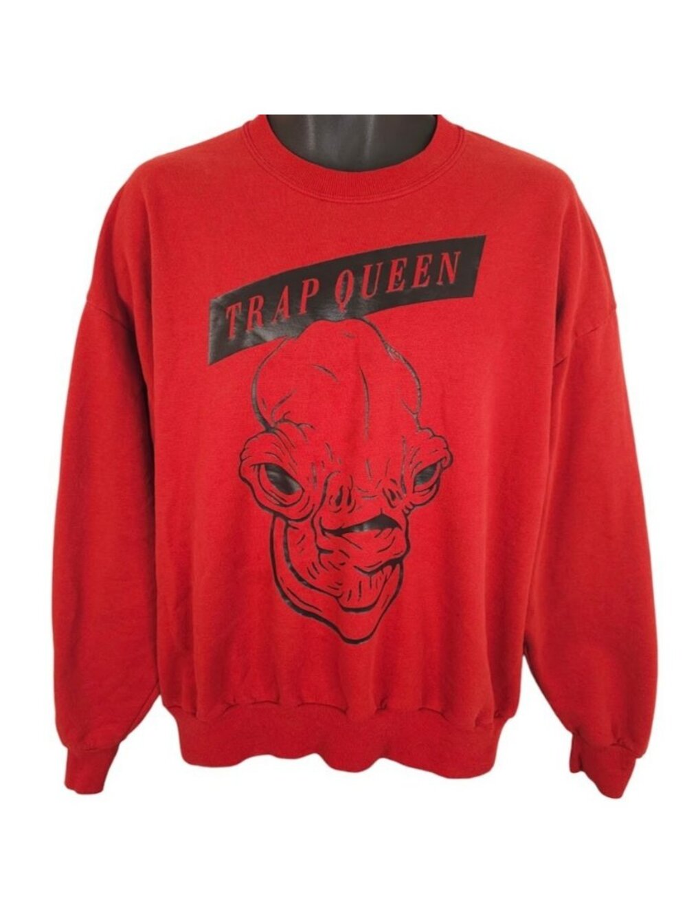 Star Wars Sweatshirt Mens Size XL Red Admiral Ackbar Its A Trap Queen - Picture 2 of 8